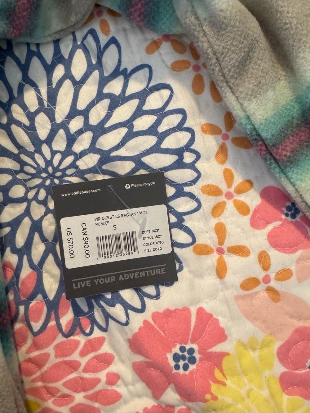 NWT small WOMENS Eddie Bauer quarter zip - Picture 2 of 4